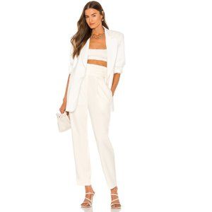 NONchalant Label Porsha Tuxedo Pant in Off White NWT Size XS